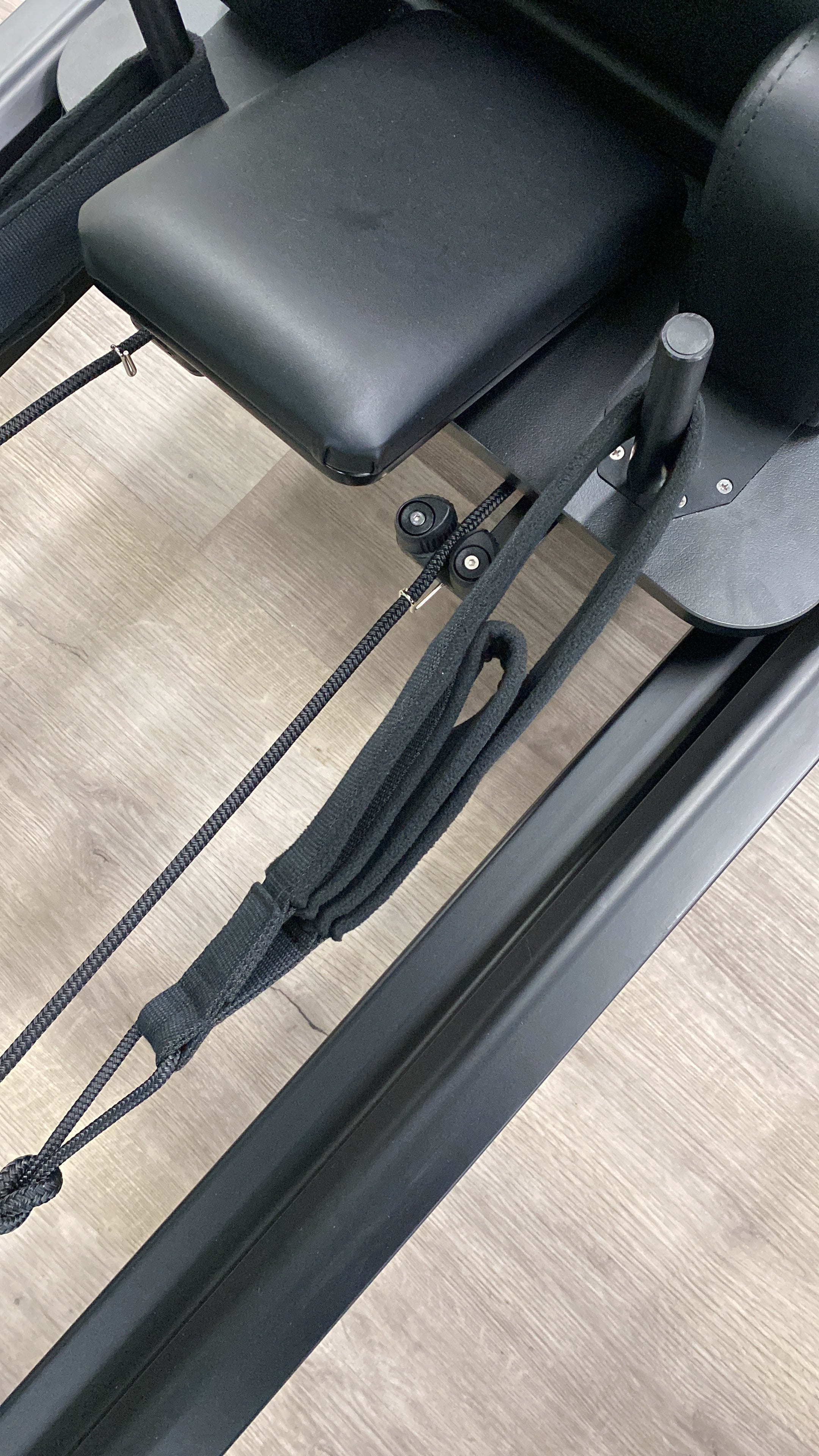 Fabric double loop strap with rope ring pair