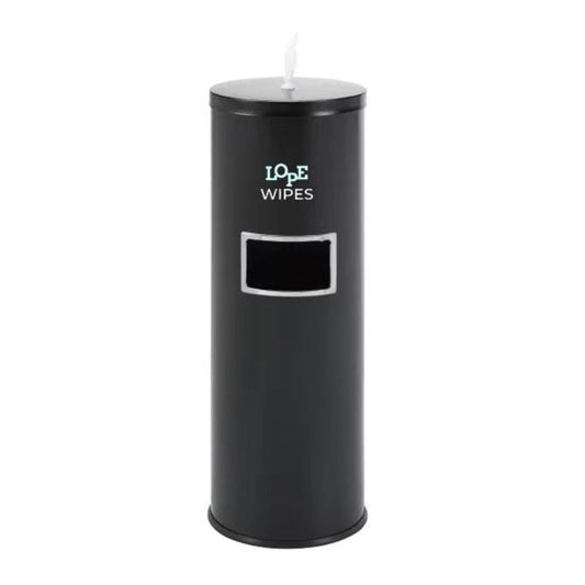 Equipment Wipes Standing Dispenser - Matte Black