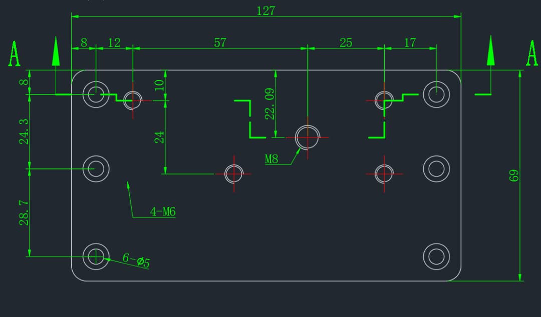 Black Footbar plate PAIR (Maplewood Tone)